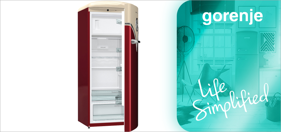 Новый холодильник Gorenje Retro OBRB153 в дизайне Volkswagen