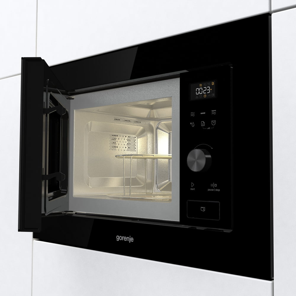 Встраиваемая микроволновая печь GORENJE BM201AG1BG черный, 20 л, 800 Вт, переключатели - сенсор, поворотный механизм, фото10