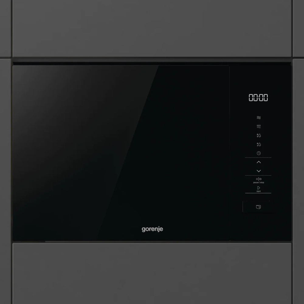 Встраиваемая микроволновая печь Gorenje BM201SG3DBG черный, 20 л, 800 Вт, переключатели - сенсор, поворотный механизм