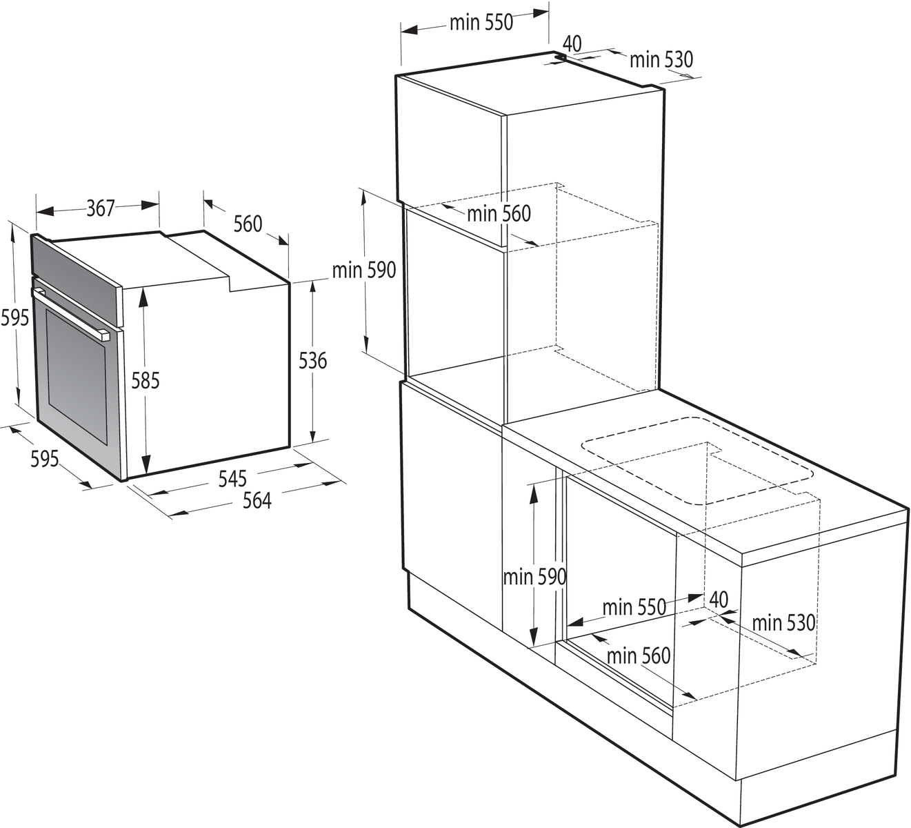 Духовой шкаф Gorenje GS879B с паром