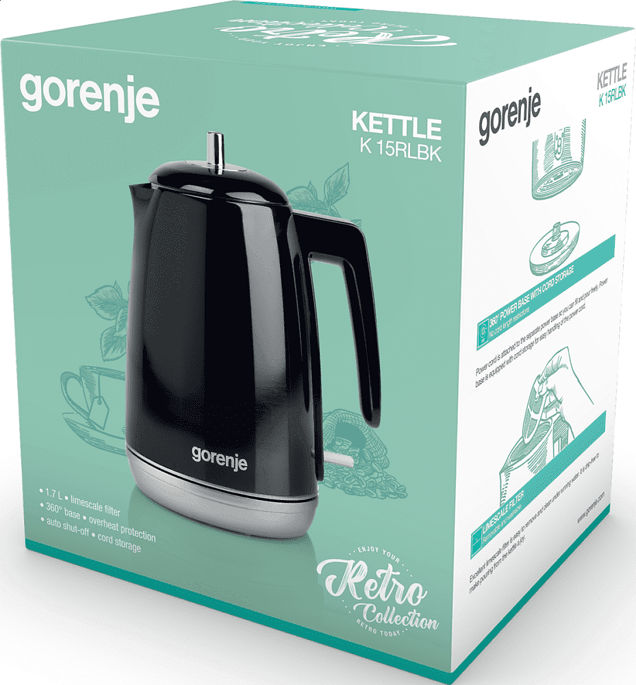 Чайник электрический Gorenje K15RLBK preview 3