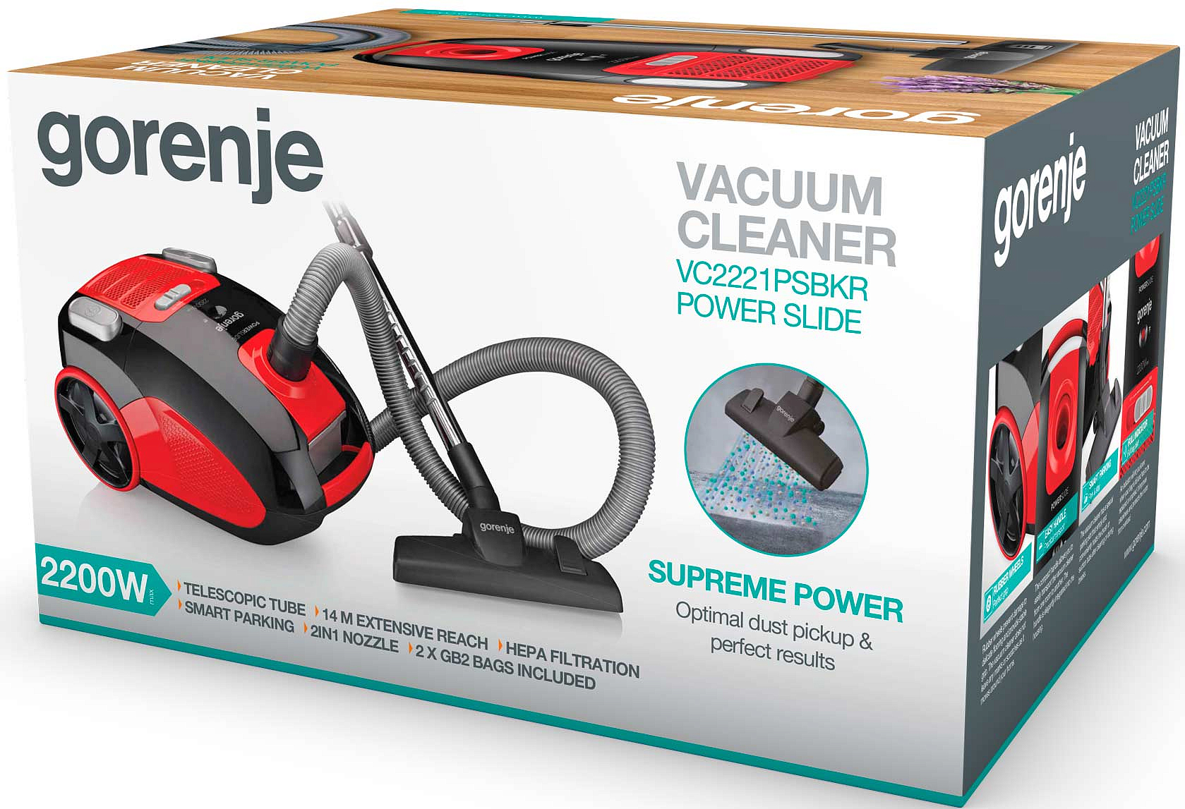 Пылесос мешковый Gorenje VC 2221 PSBKR preview 6