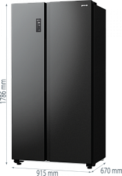 Отдельностоящий холодильник Gorenje NRR9185EABXL