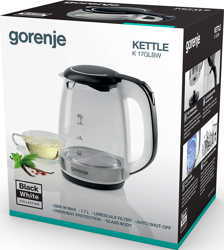 Чайник электрический Gorenje K17GLBW preview 3