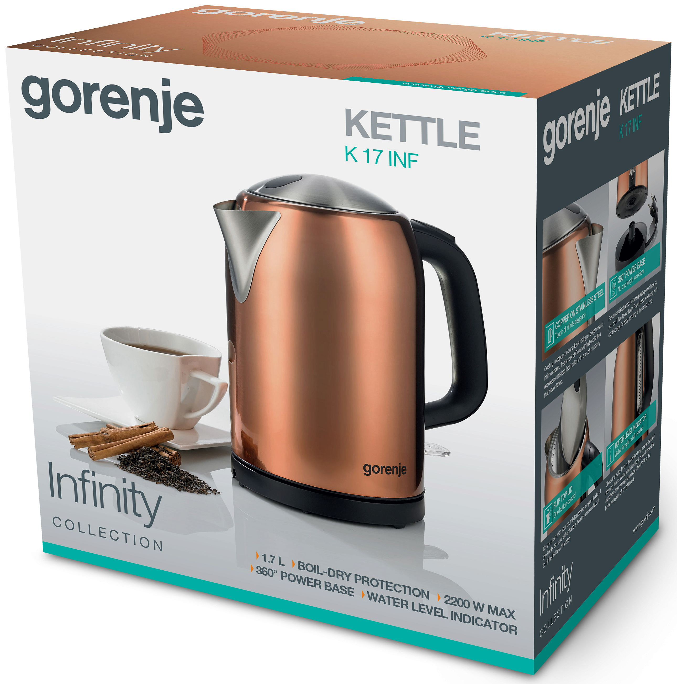 Чайник электрический Gorenje K 17 INF preview 5