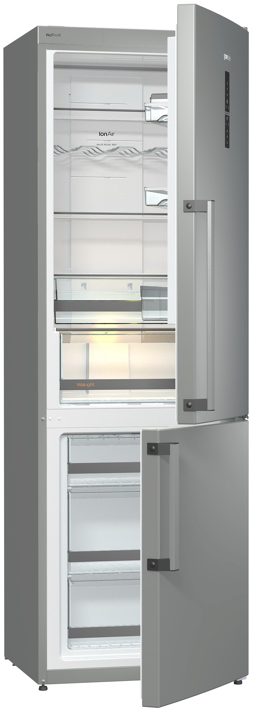 Отдельностоящий двухкамерный холодильник Gorenje NRC 6192 TX preview 1